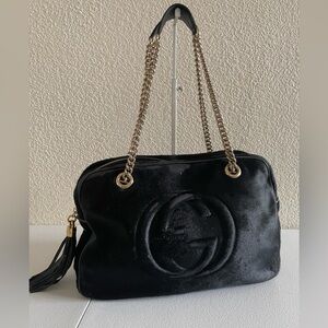 Gucci goat skin soho chain bag